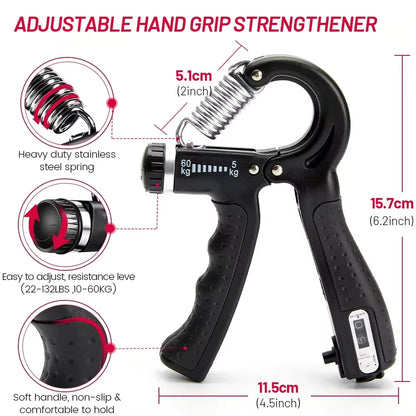 Adjustable 5-60Kg Heavy Hand Gripper - Ultimate Fitness Tool for Strengthening Grip, Wrist, & Fingers