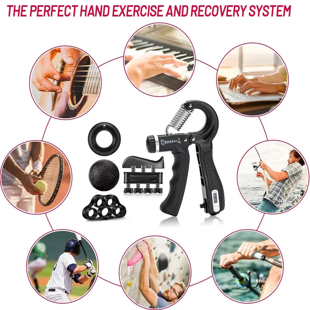 Adjustable 5-60Kg Heavy Hand Gripper - Ultimate Fitness Tool for Strengthening Grip, Wrist, & Fingers